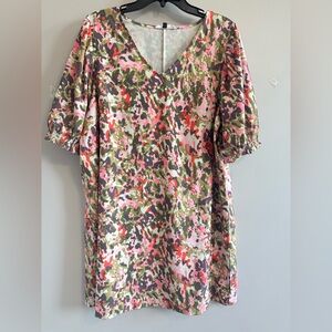 Michelle McDowell boutique Colorful Camouflage Print Dress size Large
